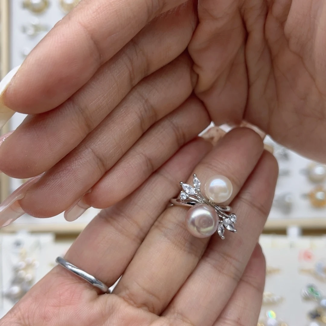 P***y淡水珍珠合金戒指