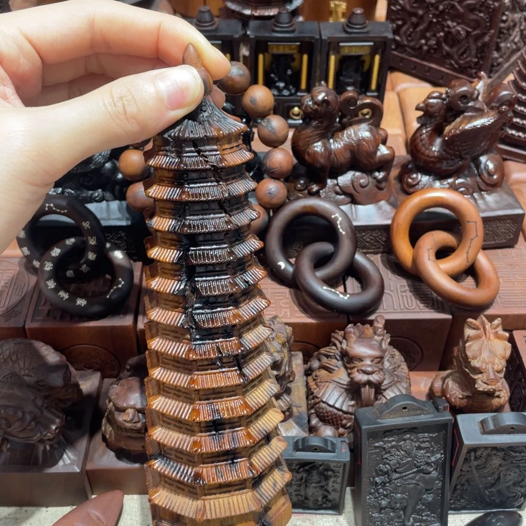木枣木19公分13层文昌塔微瑕一物一拍