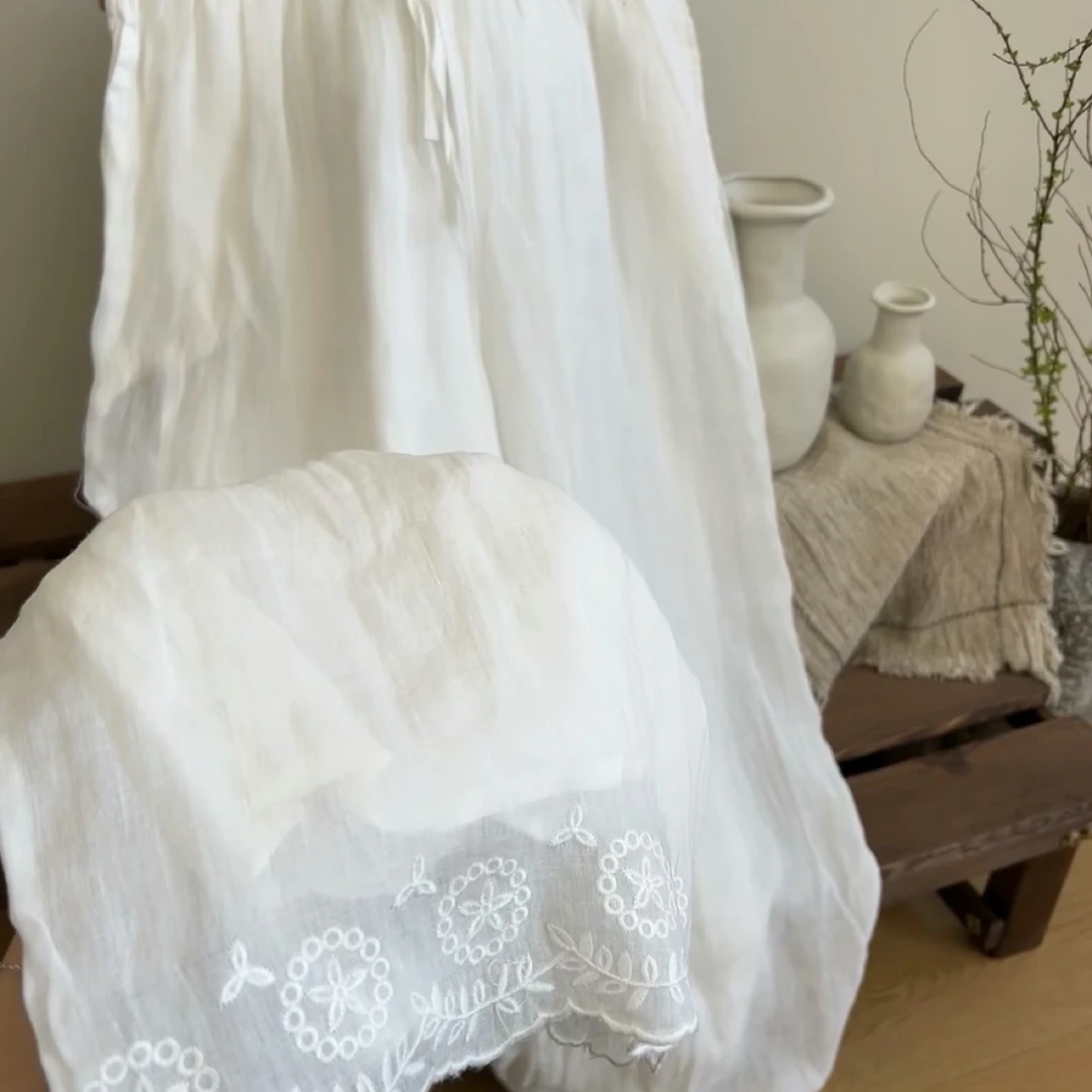 8269刺绣百搭花边裤