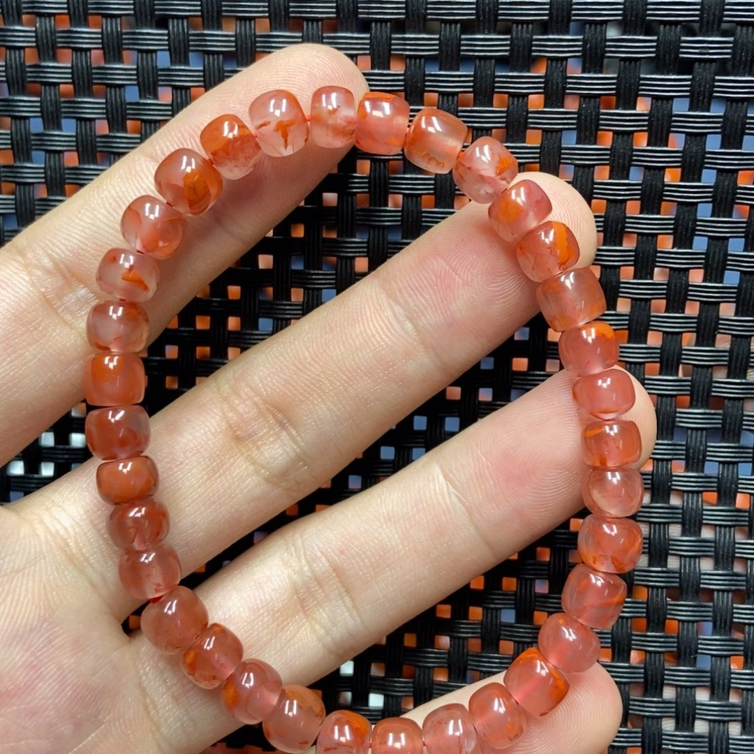 南红玛瑙未镶嵌手串6+’mm