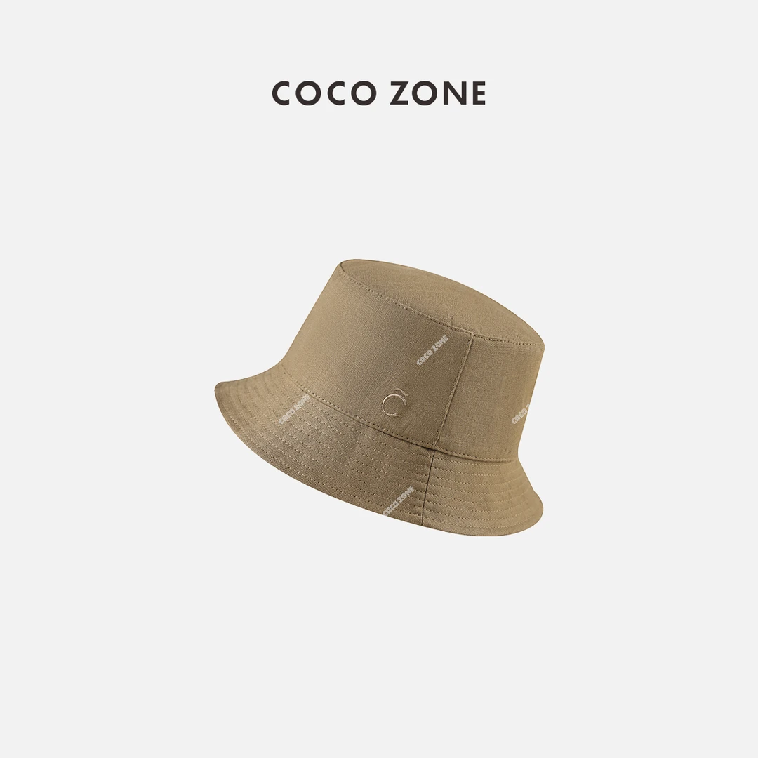 COCO ZONE 刘一一 100亚麻女士遮阳帽百搭渔夫帽盆帽 23C29660