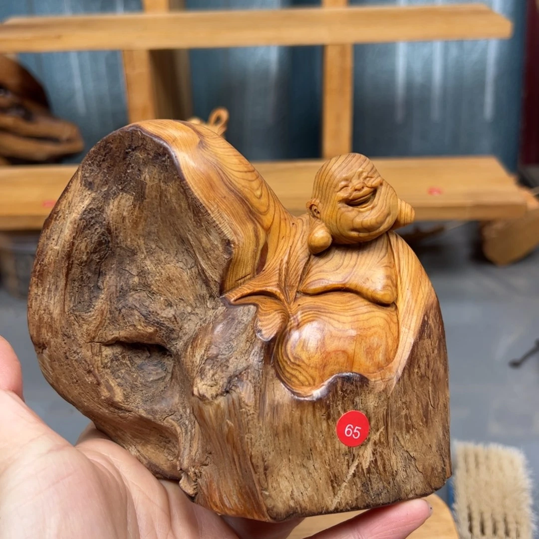 S***）木崖柏木摆件手把件，