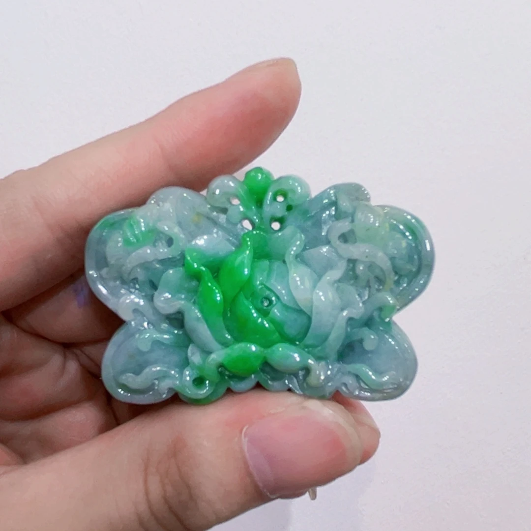 翡翠未镶嵌吊坠(赠链)代编织