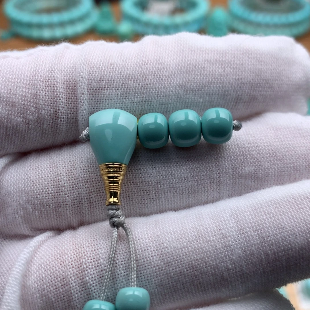 绿松石18K金镶嵌珠宝奇石