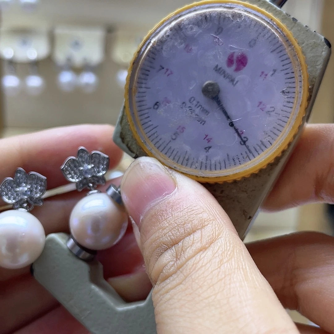 耳饰淡水珍珠银S925镶嵌