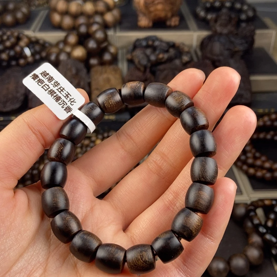 沉香手串过**抱越南芽庄白棋楠玉华留疤