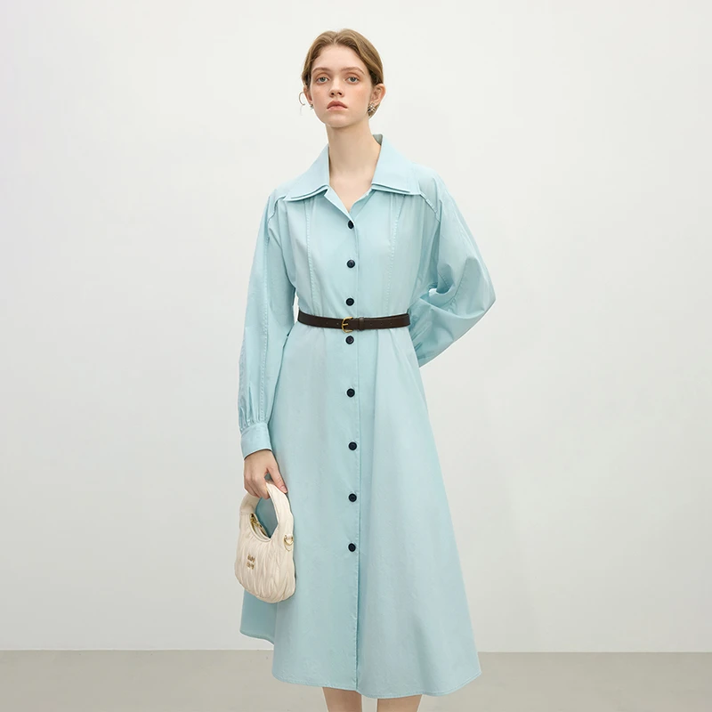 范思蓝恩优雅通勤气质连衣裙女春新款教资面试正式场合25FS11144