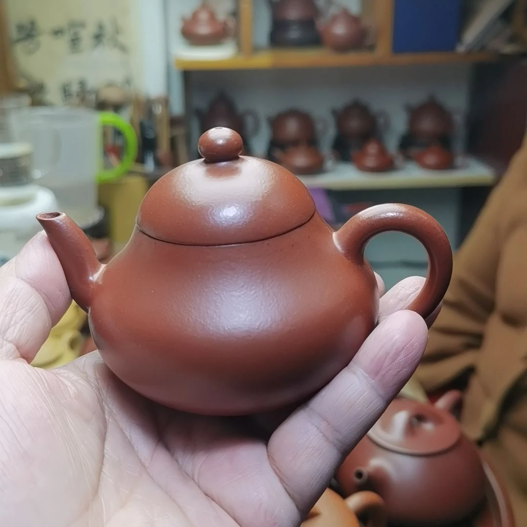 恩***茶壶紫砂底槽清，梨型壶，180CC容量
