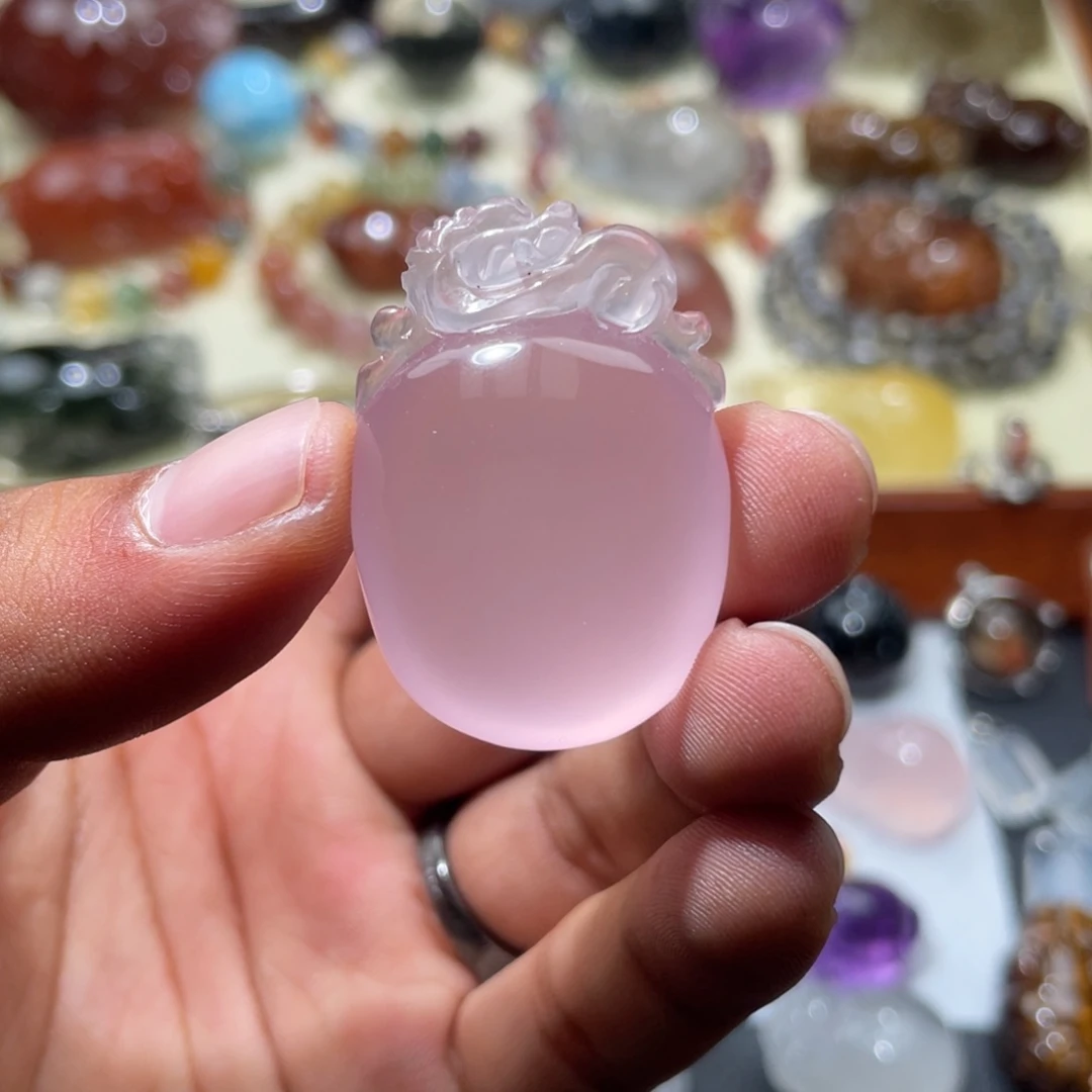 水晶吊坠(不含链)未镶嵌粉水晶