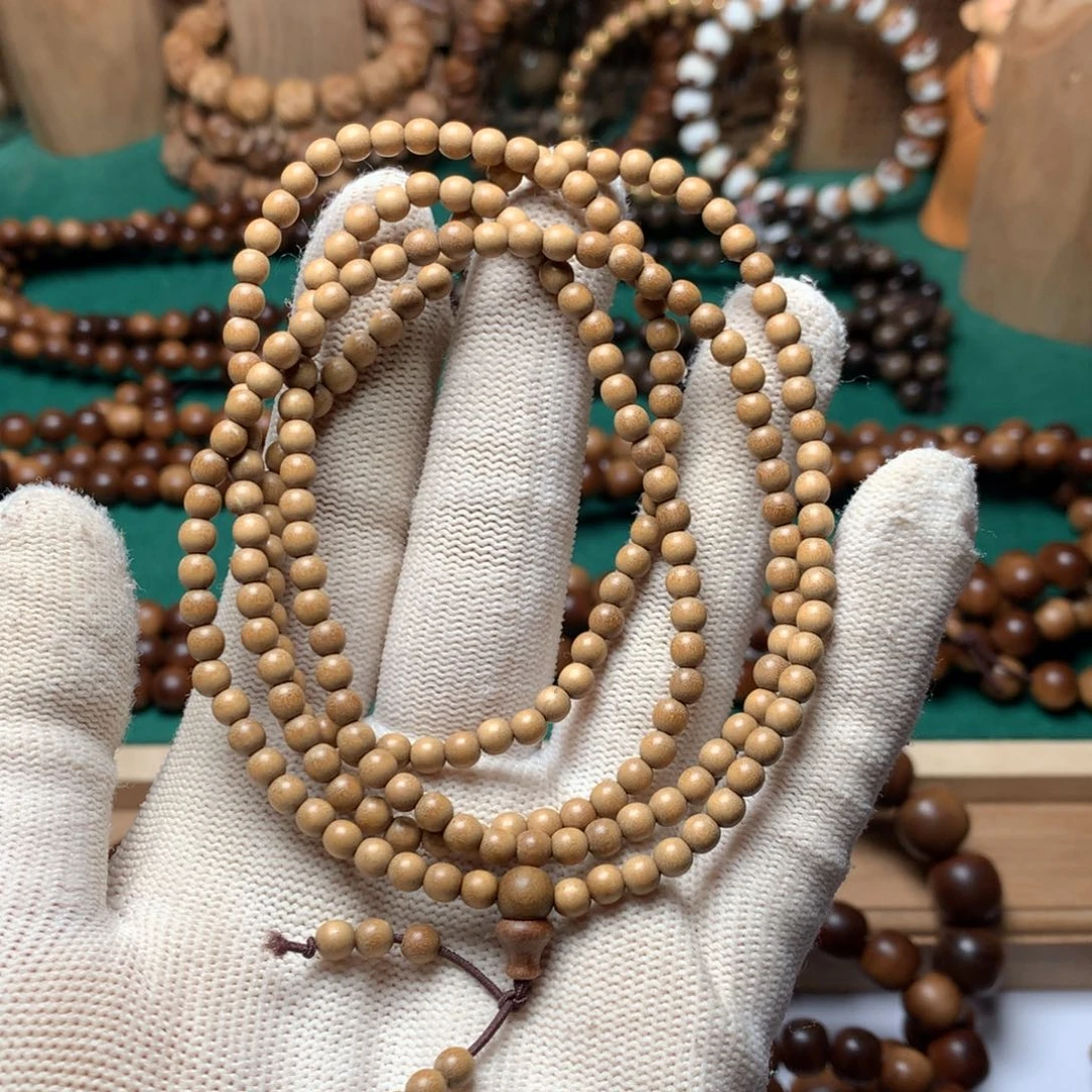 檀香木手串/手链老山檀香0.4多圈*216颗