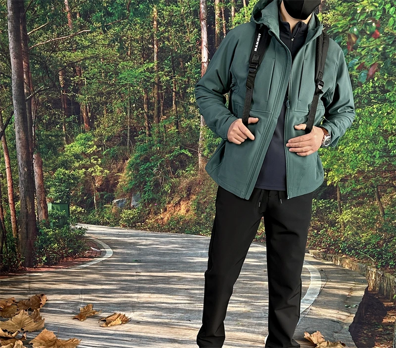 303春秋休闲运动户外卫衣男款连帽男装外套加绒保暖长袖防风百搭