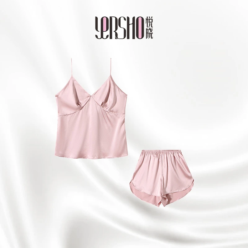 悦晓真丝吊带安全裤成人睡衣短裤薄款夏季性感2561/2562