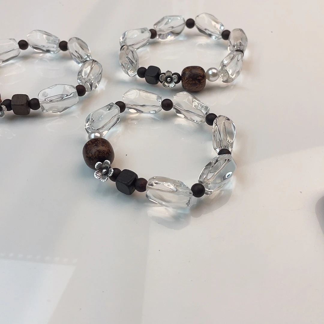 非金属手串白水冰块小花款