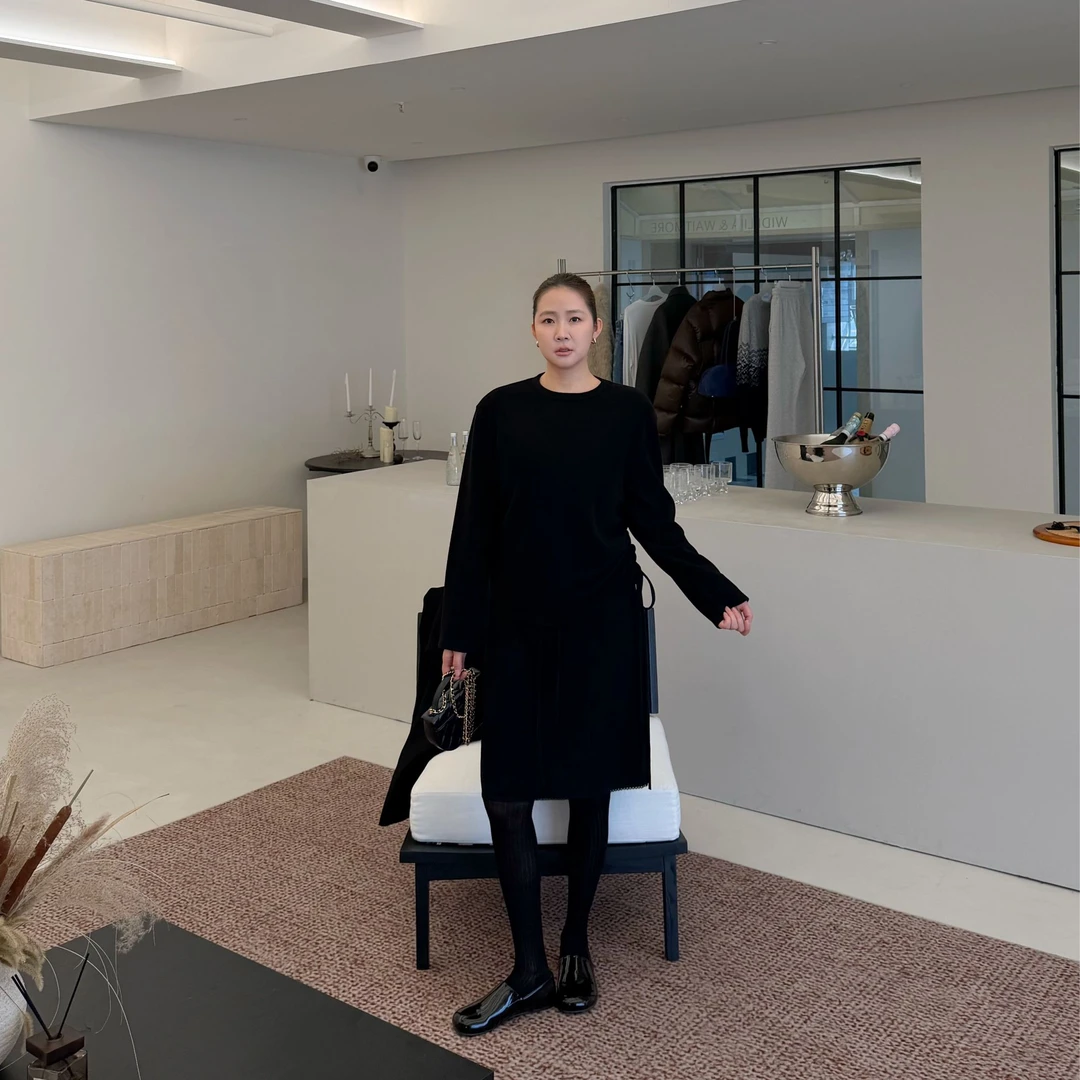 widelia秋冬韩版8305小香风温柔名媛风显瘦ins温柔气质纯色套装裙