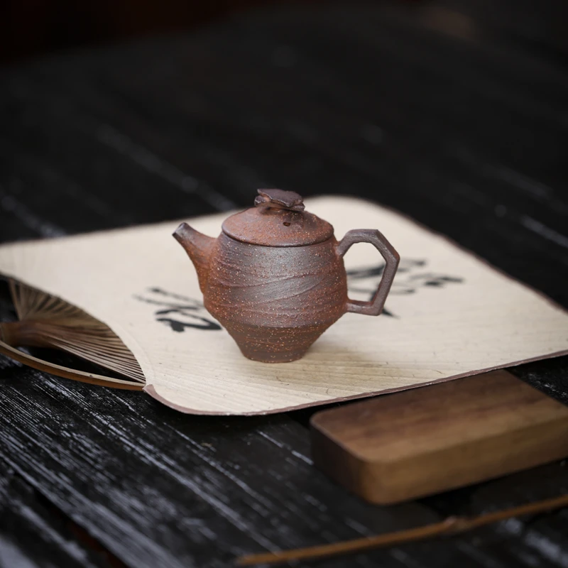 【静姐小院】岩趣-粗砂玲珑壶（Q4273）