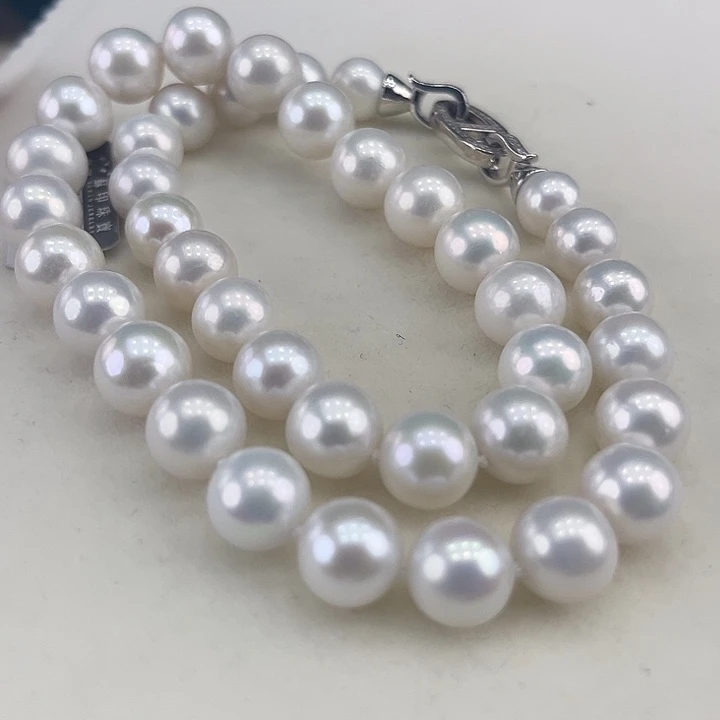 淡水珍珠银S925镶嵌颈饰10➕极光高品