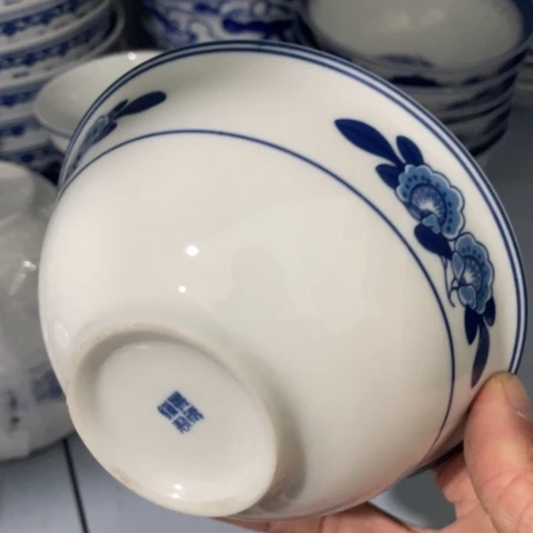 碟景德镇陶瓷双蕾花5英寸拍5个发6个
