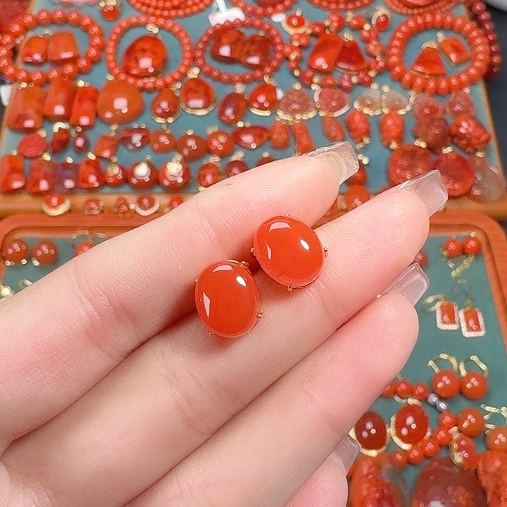 南红玛瑙银S925镶嵌11+