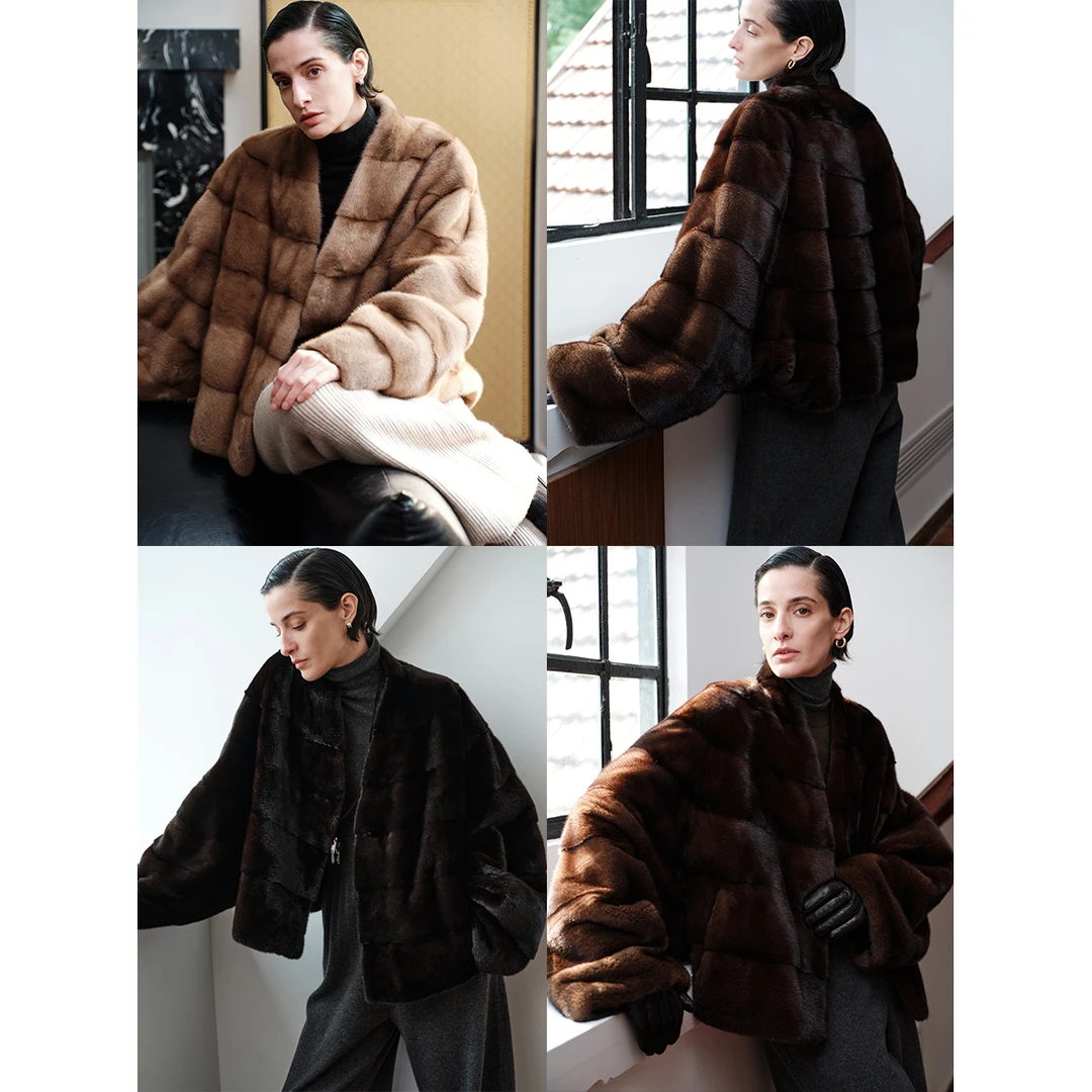 MSBEAST横排天鹅绒小母貂V领蝙蝠袖皮草外套丨纪星貂 11/10 20:00