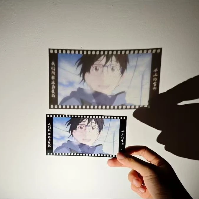 胶片小卡来图定制复古反转光影投影3寸带框明信片书签自印最新