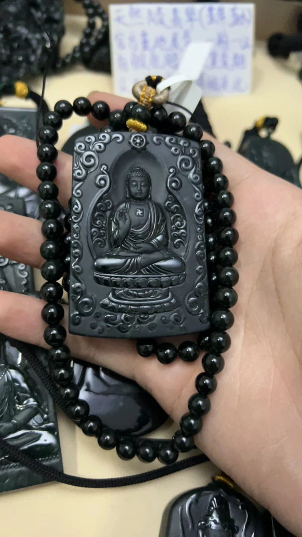 天然翡翠a货墨翠