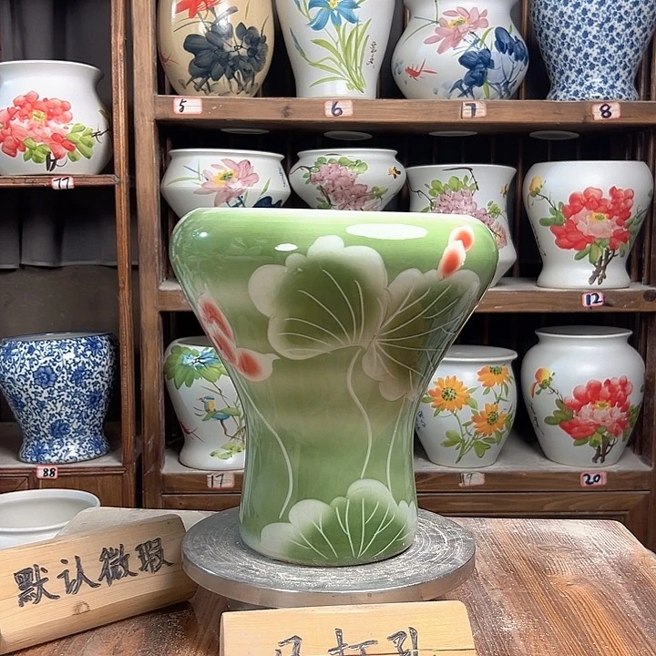 摆件火窝雕刻绿绿绿陶瓷