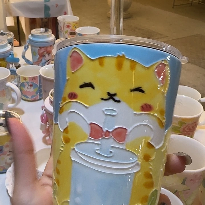 陶瓷吸管款玉泥立体釉
