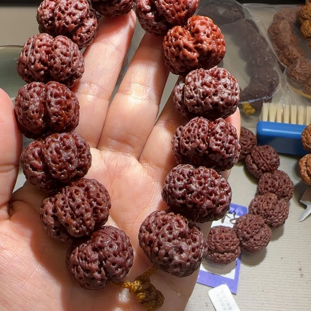 金刚菩提手串遗*。方尊麒麟龙牙24×19