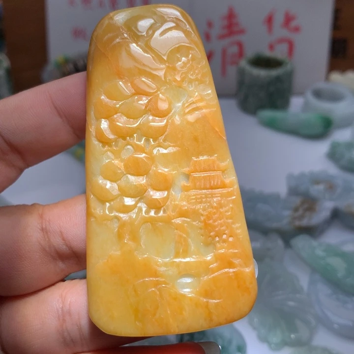 翡翠未镶嵌颈饰保真天然A货翡翠