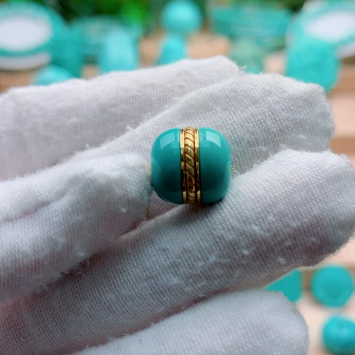 情***愿绿松石18K金镶嵌配饰