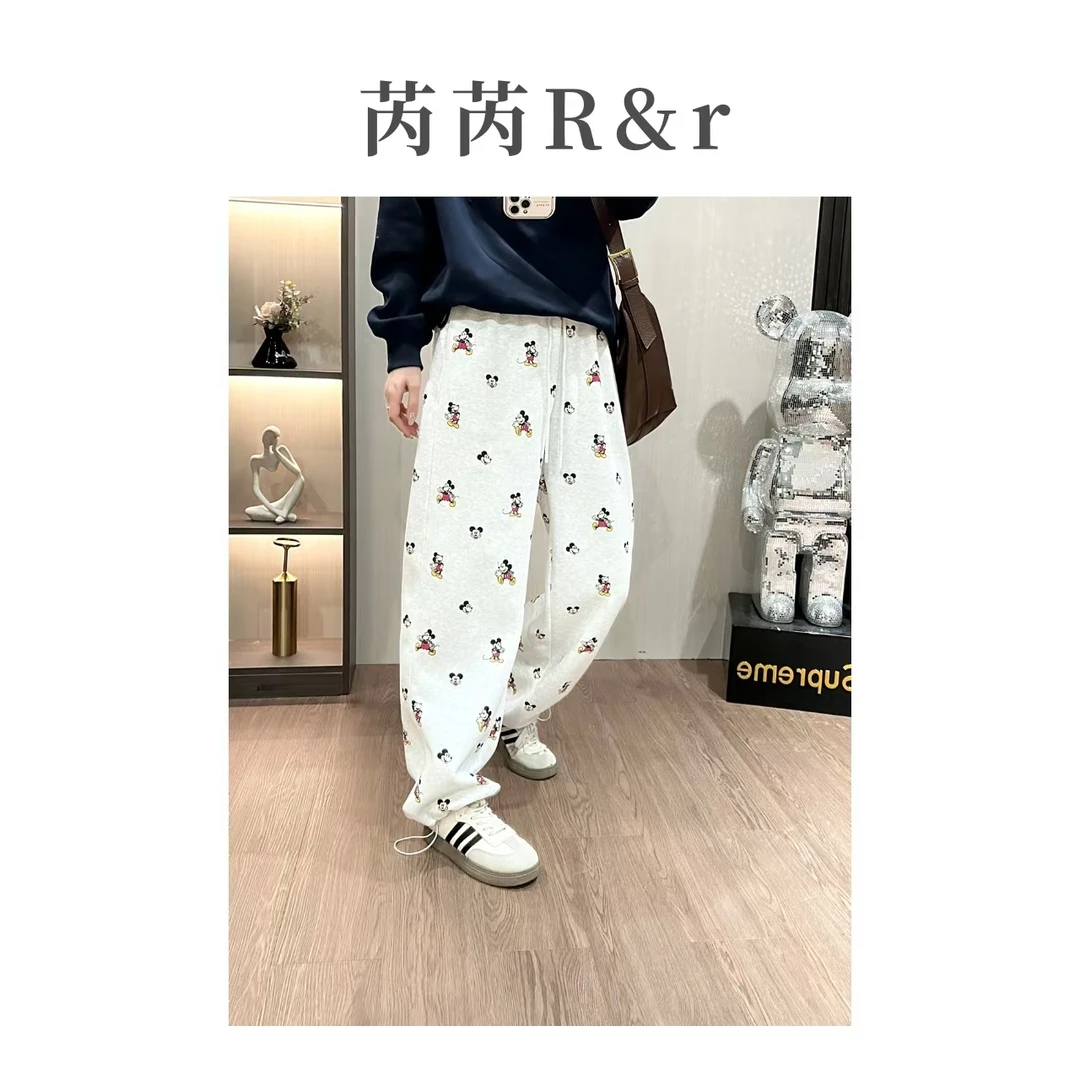 芮芮Rr-“米奇卫裤”收缩弯刀裤