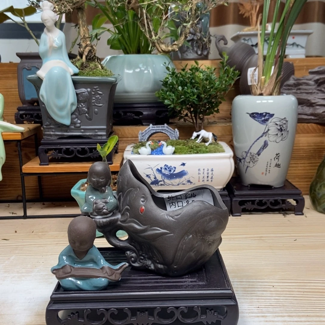 紫砂花盆陶瓷花盆陶瓷艺术