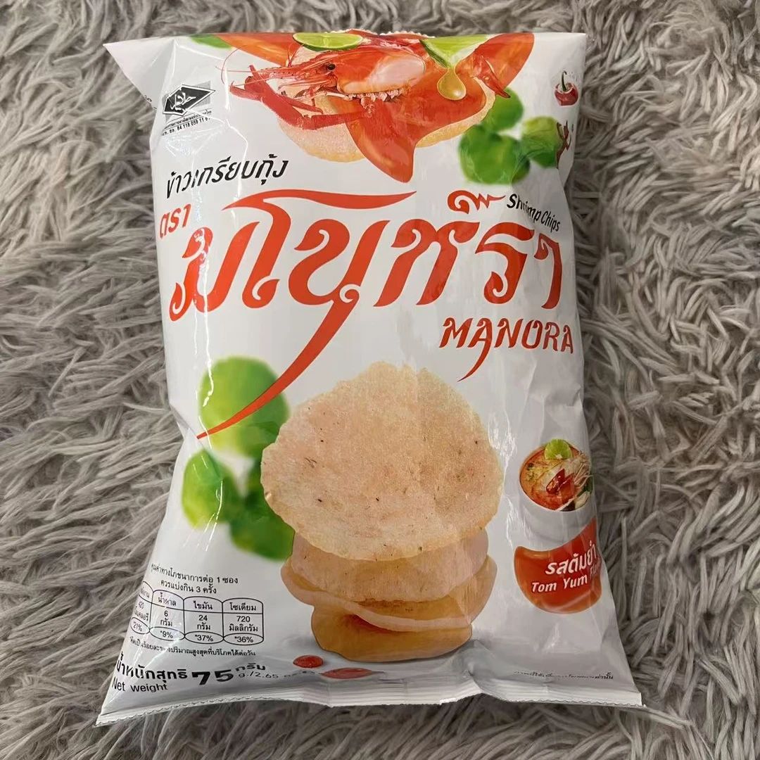 泰国进口玛努拉冬阴功味香酥虾片