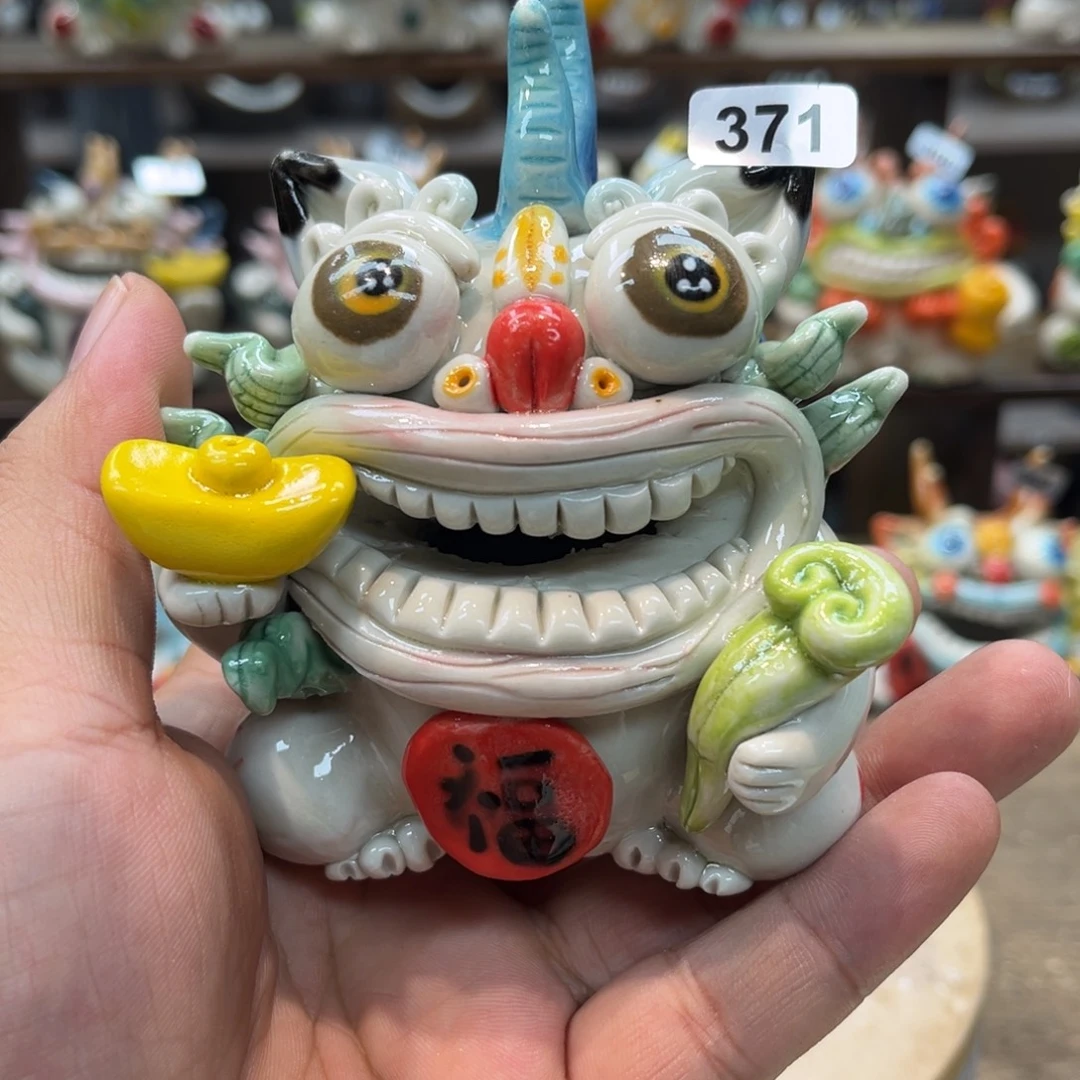 摆件纯手工抽象陶瓷摆件371
