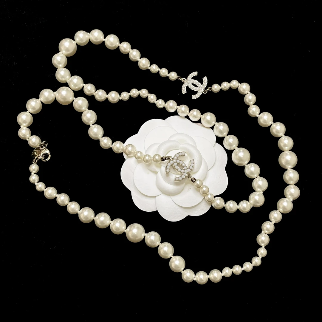 95新 Chanel/香奈儿 13V珍珠长项链易梦玲同款 2505434