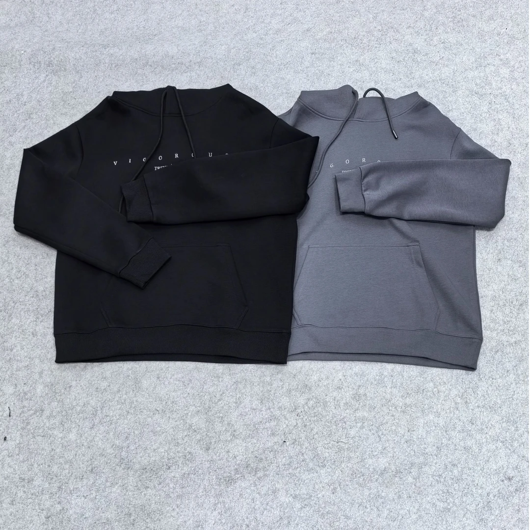 R06-72030-TRE春秋季正面字母刺绣印花时尚连帽卫衣