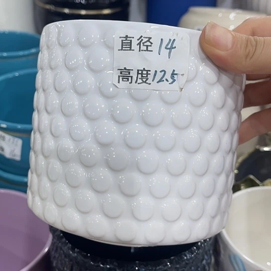 多肉绿植陶瓷花盆9.9包邮，有孔