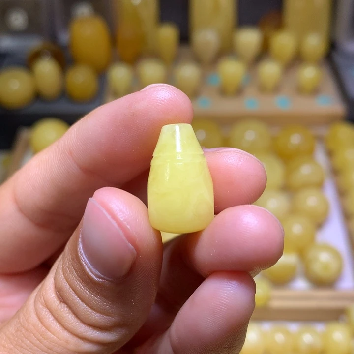 未镶嵌蜜蜡裸石天然俄料白花蜜蜡三通11