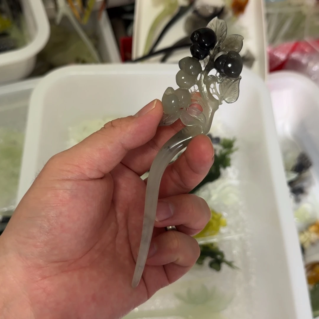 岫玉发饰未镶嵌岫玉发簪就是好看