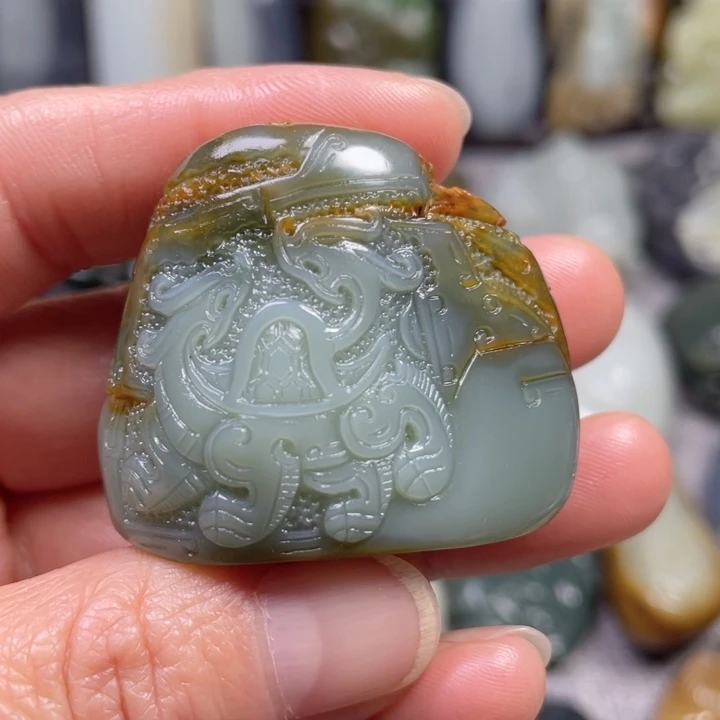 和田玉未镶嵌挂件