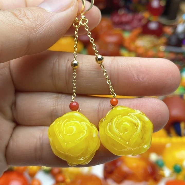 树脂制品1号花朵耳线