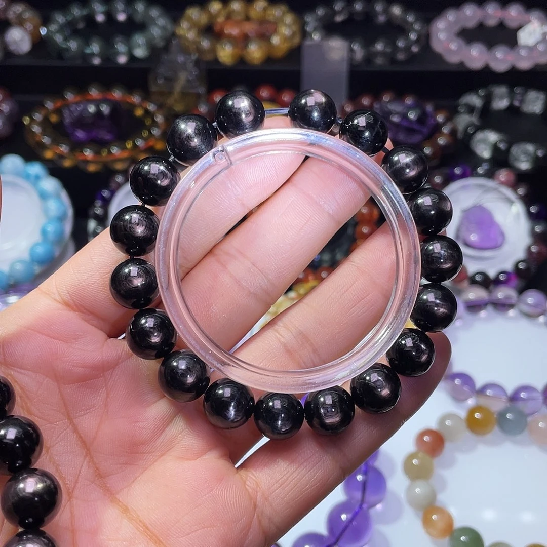 辉石未镶嵌手链金运石11+m