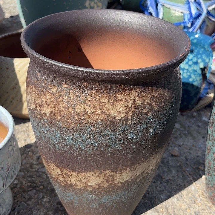 紫砂花盆美拉德口径20高度31