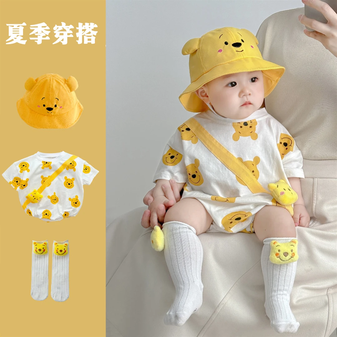 夏日婴幼儿衣服宝宝夏装可爱卡通包屁哈衣韩版洋气婴儿三角爬夏款