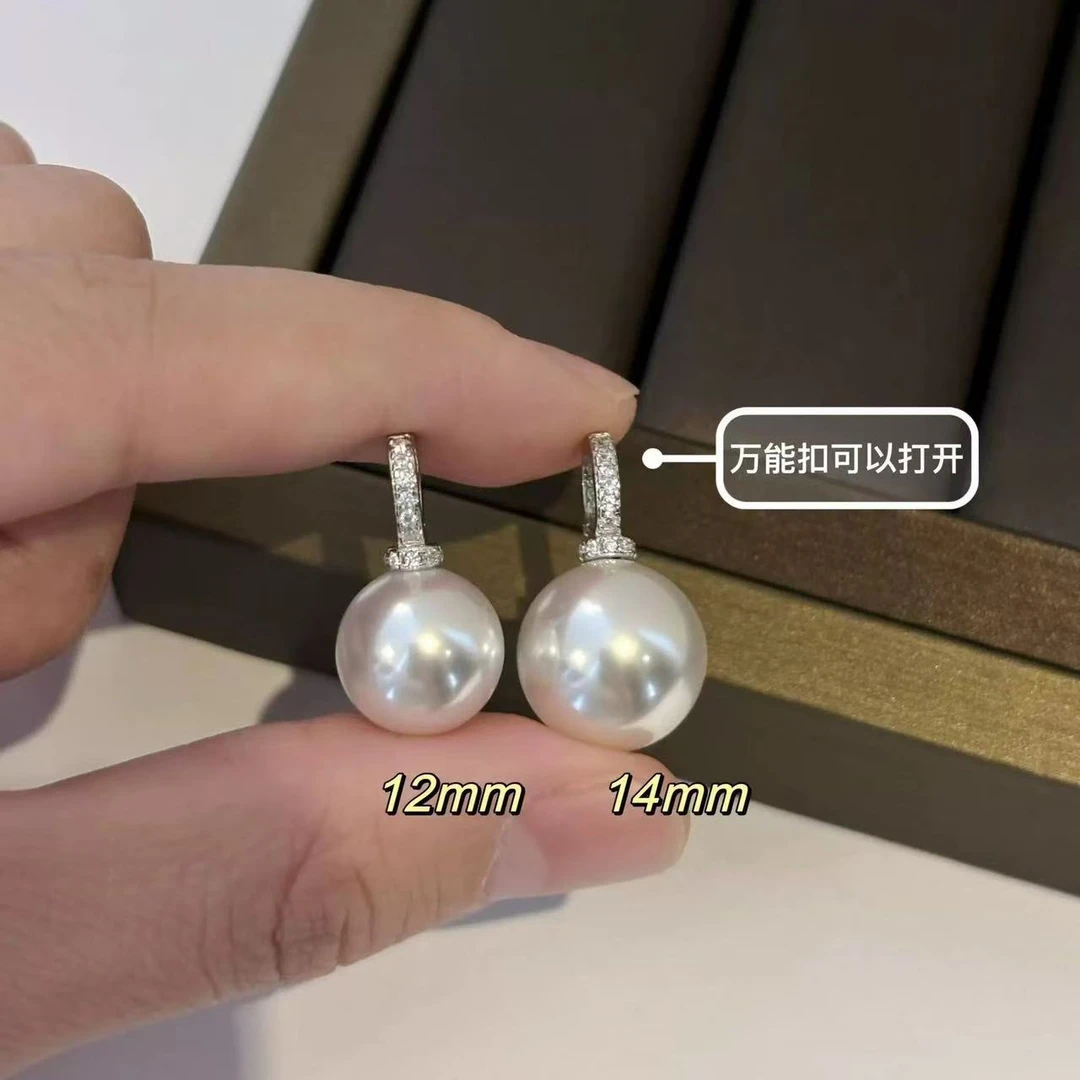 【呦呦】12mm和14mm白珠奶嘴吊坠经典万能扣贝珠