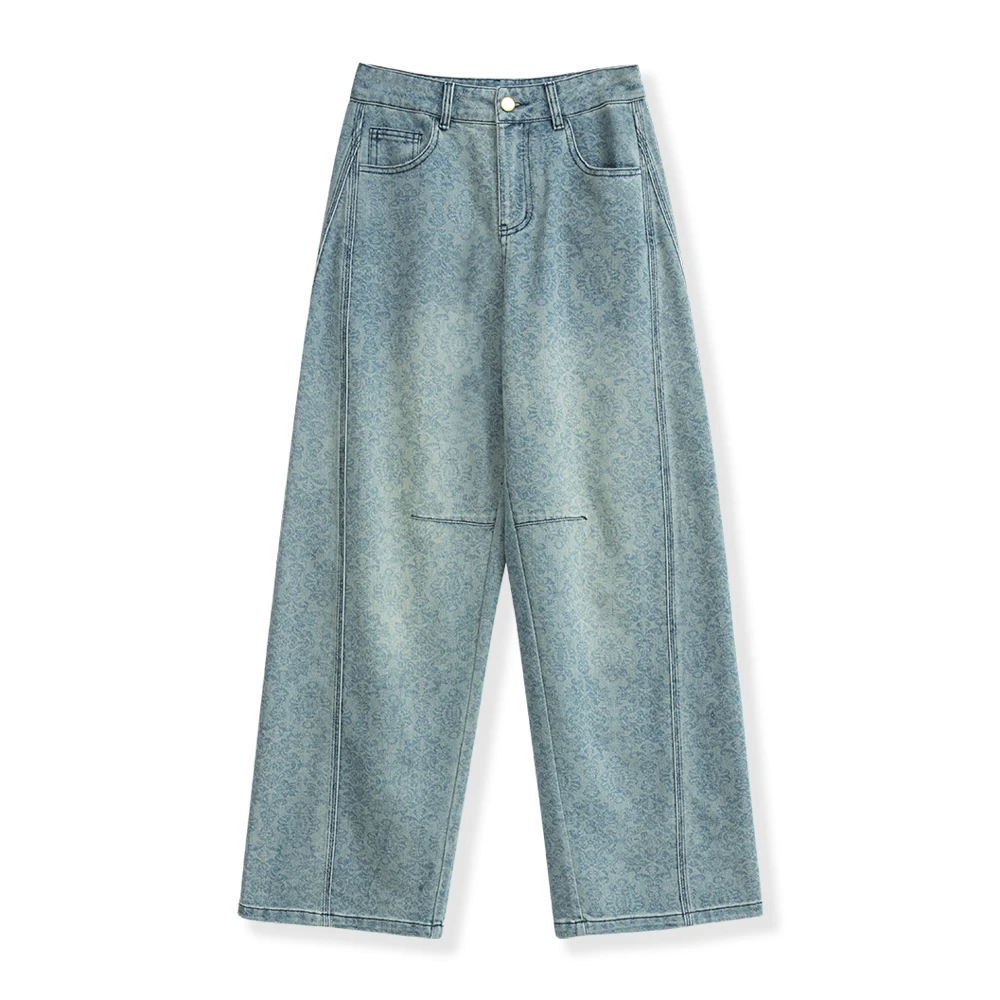 轻奢时尚设计初春舒适休闲印花水洗牛仔裤963-344-6539