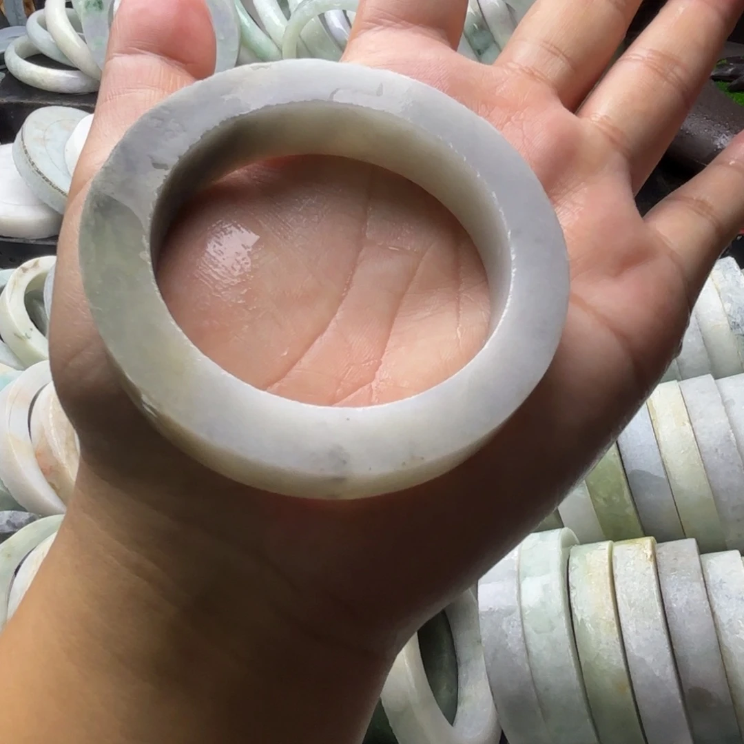 定制翡翠未镶嵌翡翠手镯定制56-62圈口