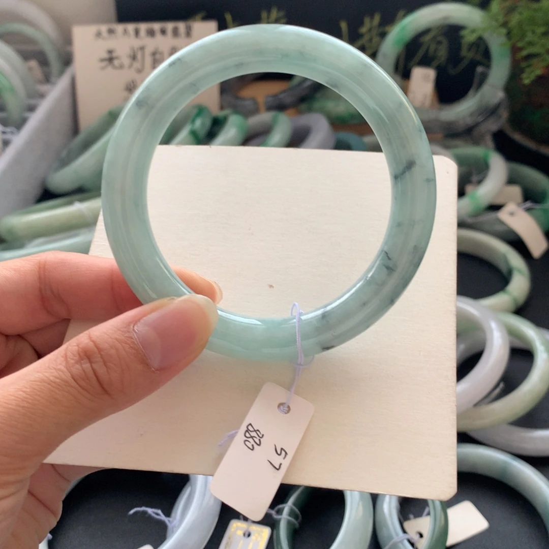 翡翠未镶嵌手镯25号48小时鉴赏期