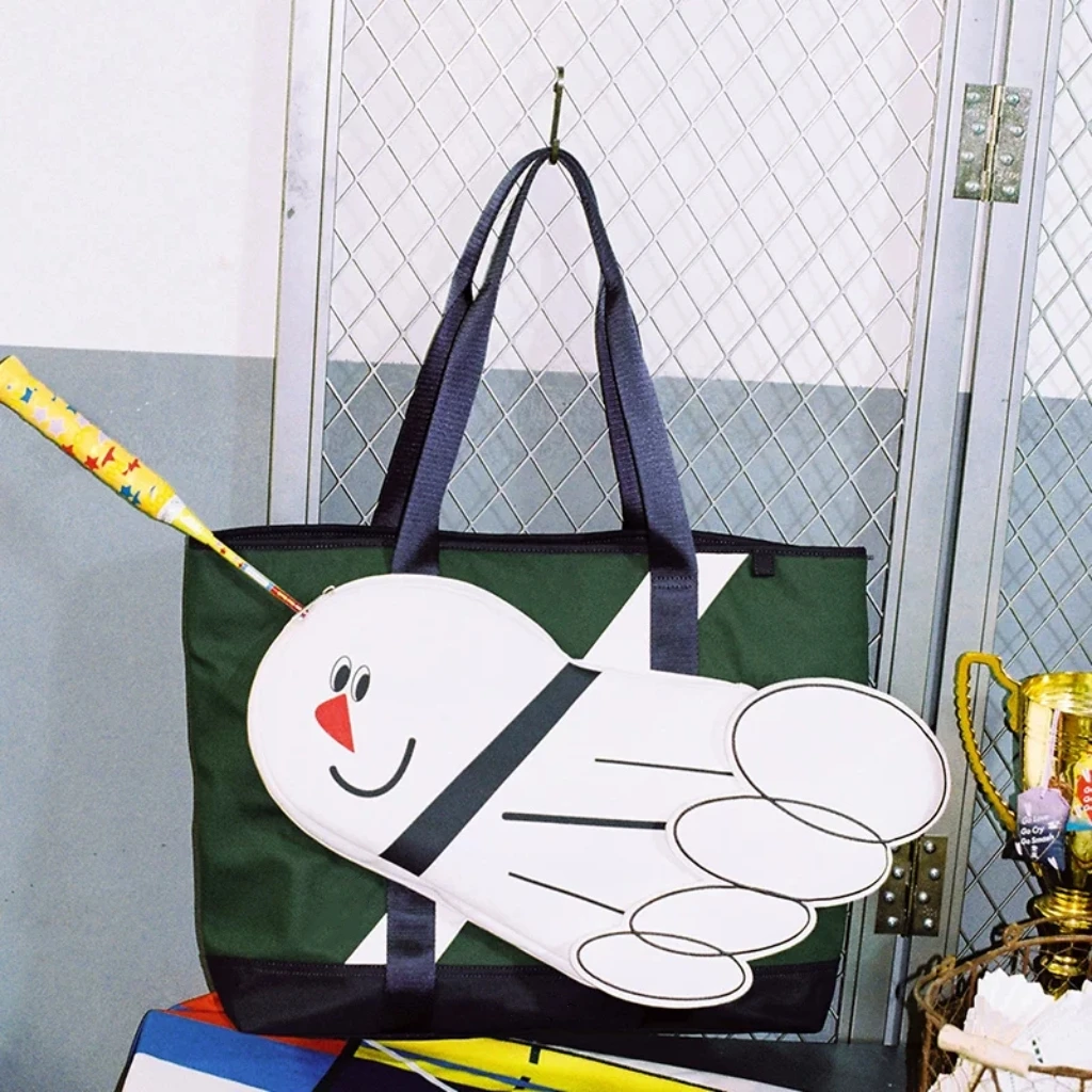 安金美儿2025新款潮流托特包女大容量运动羽毛球手提包小众单肩包