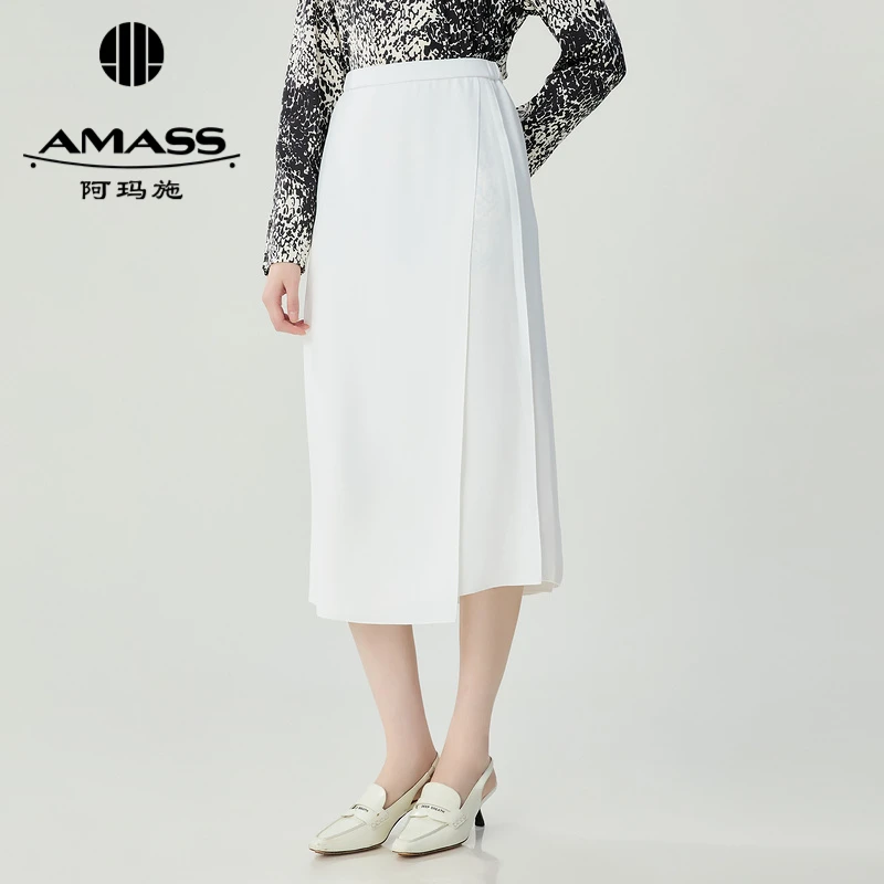 AMASS阿玛施春夏新款一片式半身裙显瘦气质高腰时尚百搭5200258